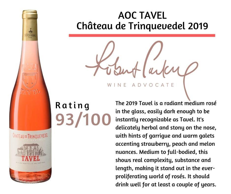 TAVEL 2019 rated 93 pts by WINE ADVOCATE